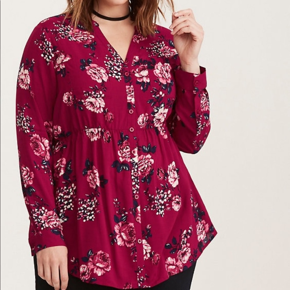 Floral Button-down Shirt